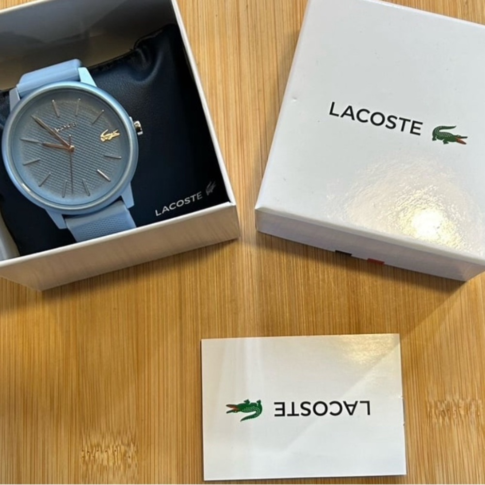 Lacoste Watch 44mm Sky Blue Face & SkyBlue Silicone Band - Picture 6 of 8